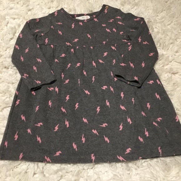 Zara Other - Zara Girls Grey & Pink Knit Dress